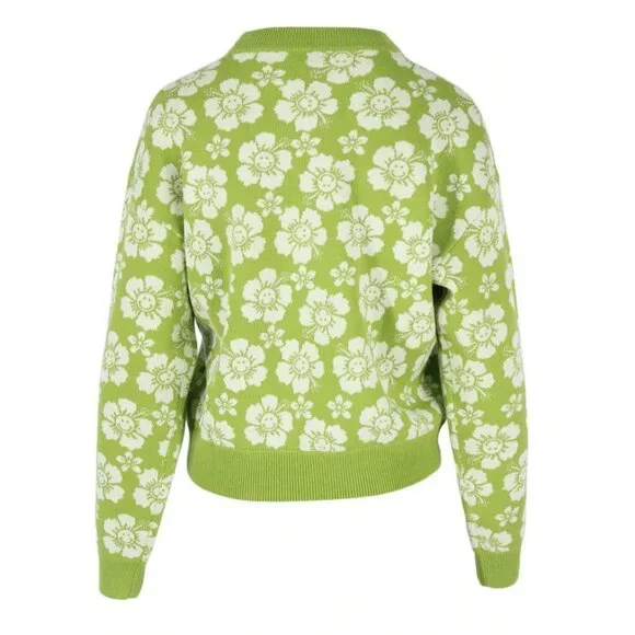 Holiday the Label Happy Hawaii Knit Sweater in Olive Small - Picture 3 of 6